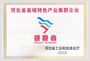 河北省縣域特色產業集群企業領跑者